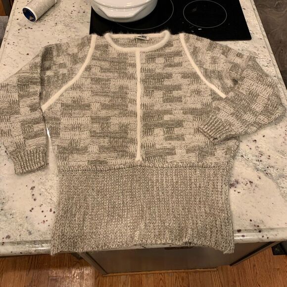 Vintage Le Caselline Wool Blend Mixed Knit Sweater sz L - Picture 1 of 6